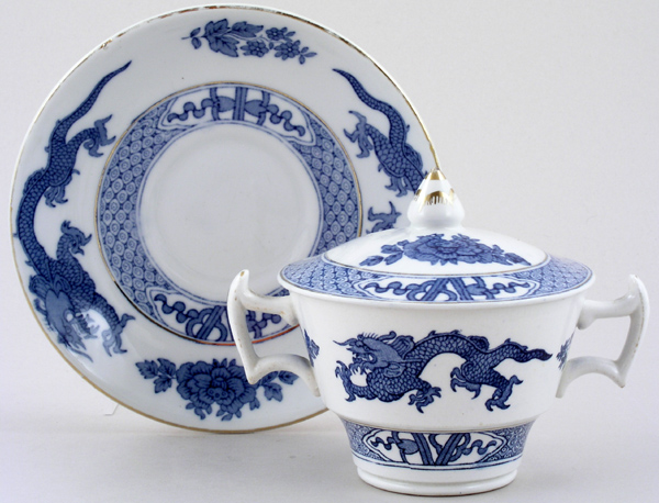 Breakfast Cup with Cover and Saucer c1930s